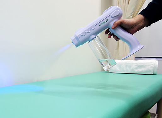ザ除菌バスター 使用 クリニック 病院 診察 ベッド